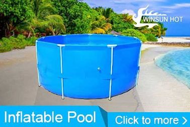 حمام سباحة كبير الحجم مؤطر الشكل مع قطر 6 أمتار